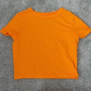 Orange Wild Fable Cropped Tee